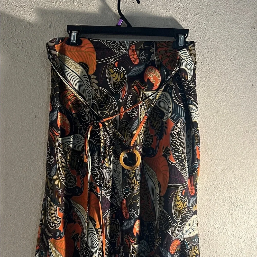 Larry Levine Multicolor Paisley Skirt